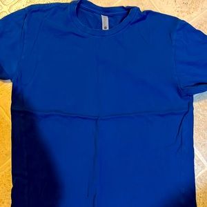All blue shirt flexible material